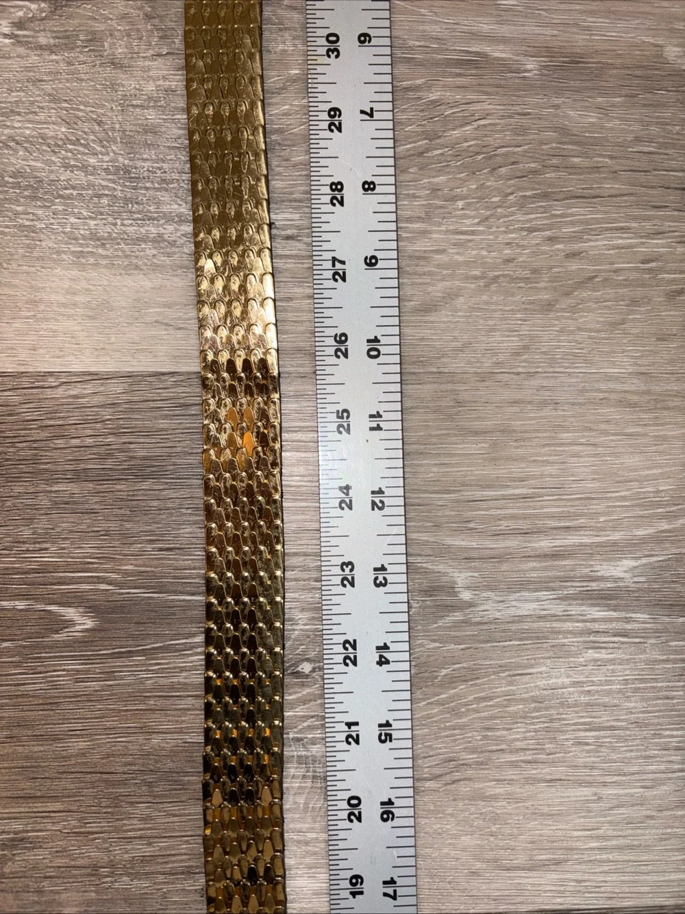 Metallic Gold Leaf Buckle Stretch Belt - Women Accessories Hook and Slit Clasp